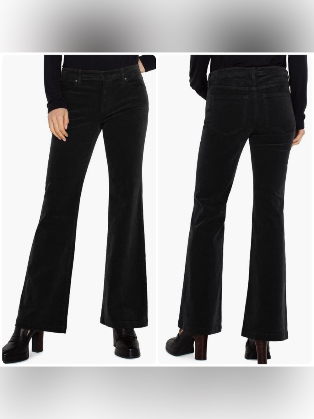🍁 NWT Liverpool Black Corduroy Pants Size 12